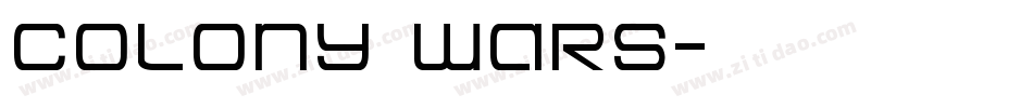 Colony Wars字体转换
